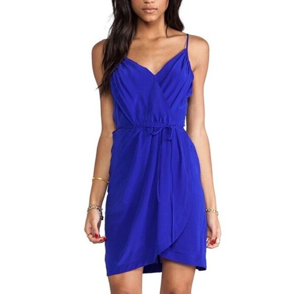 Yumi Kim Jayne Silk Mini Dress in Dodger Blue Women’s Size Small ($198) Revolve - Picture 1 of 12